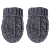 BM12-SB: Steel Blue Cable Knit Mittens